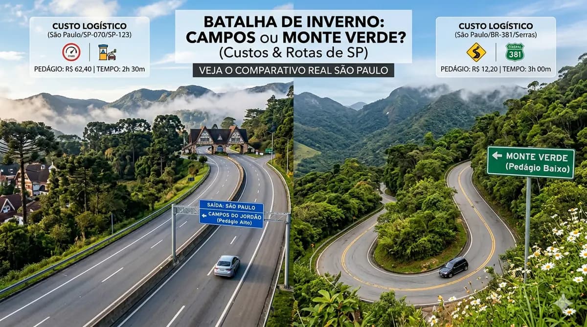 Saindo de SP: Quanto custa viajar de carro para Campos do Jordão vs. Monte Verde no Inverno?