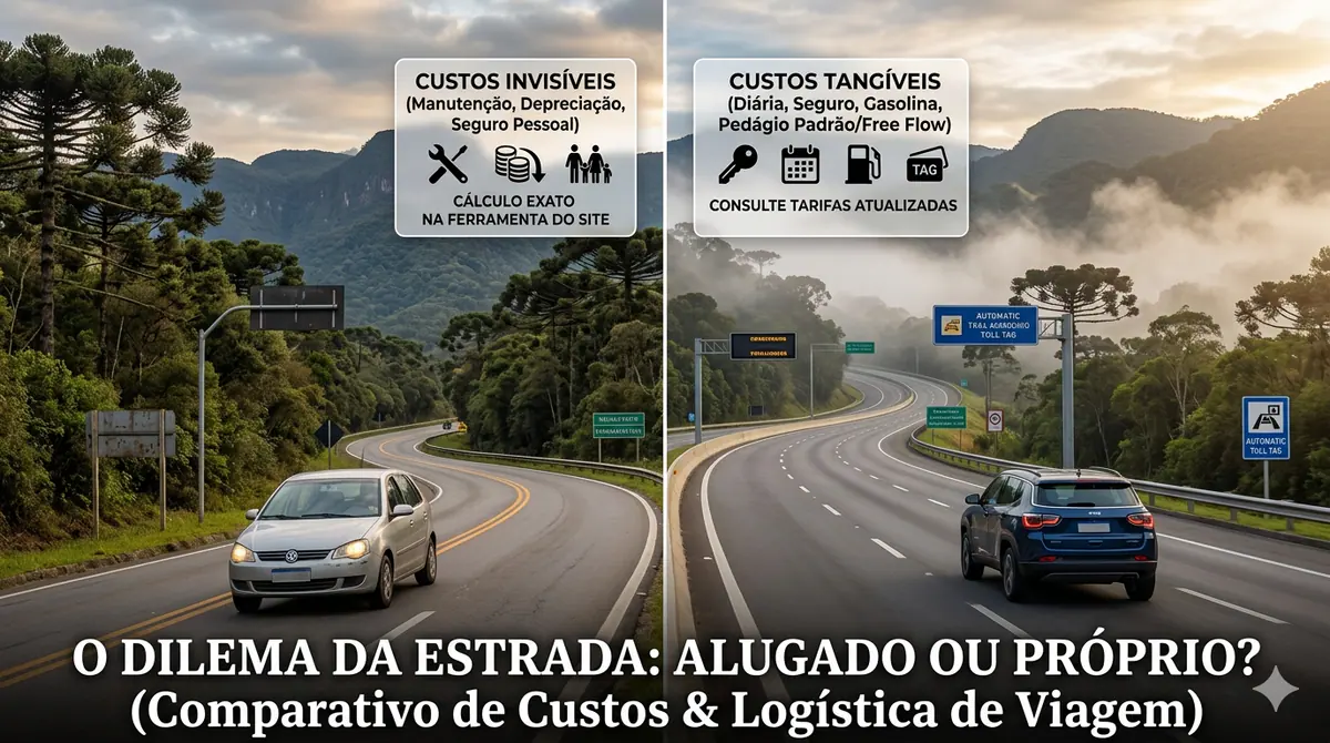 Alugado ou Próprio: A Matemática da Escolha para sua Road Trip no Brasil