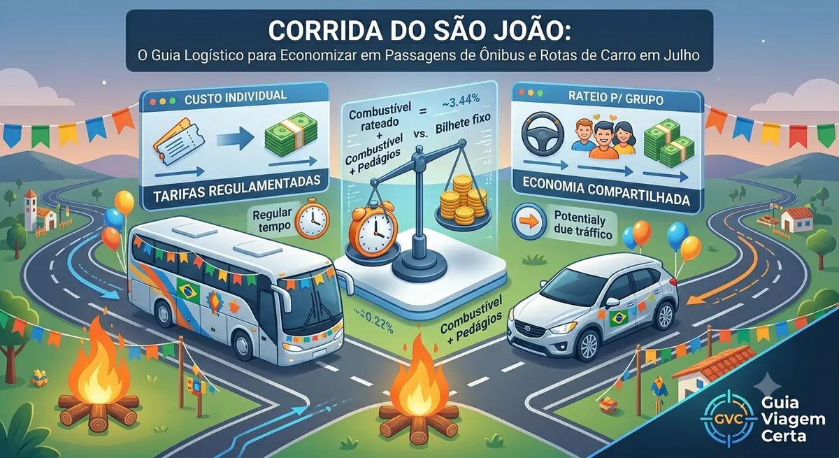 Corrida do São João: O Guia Logístico para Economizar em Passagens de Ônibus e Rotas de Carro em Julho