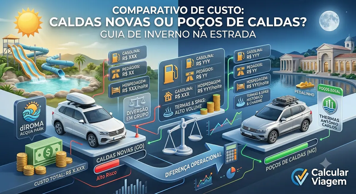 Comparativo de Custo: Caldas Novas ou Poços de Caldas? Guia de Inverno na Estrada
