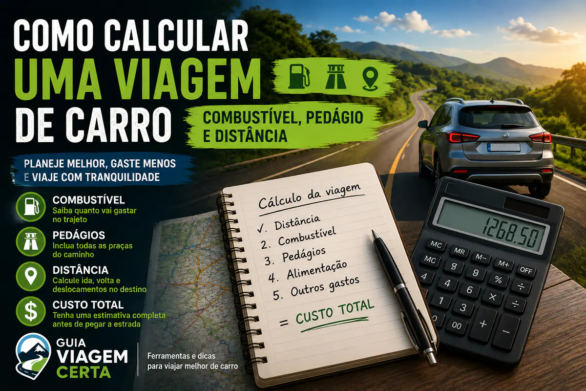 Como calcular uma viagem de carro: combustível, pedágio e distância
