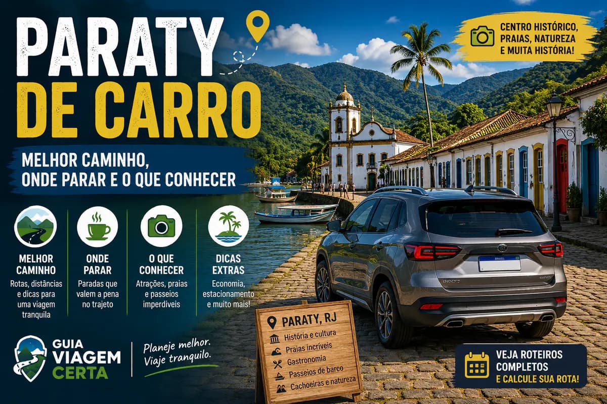 Paraty de carro: melhor caminho, onde parar e o que conhecer