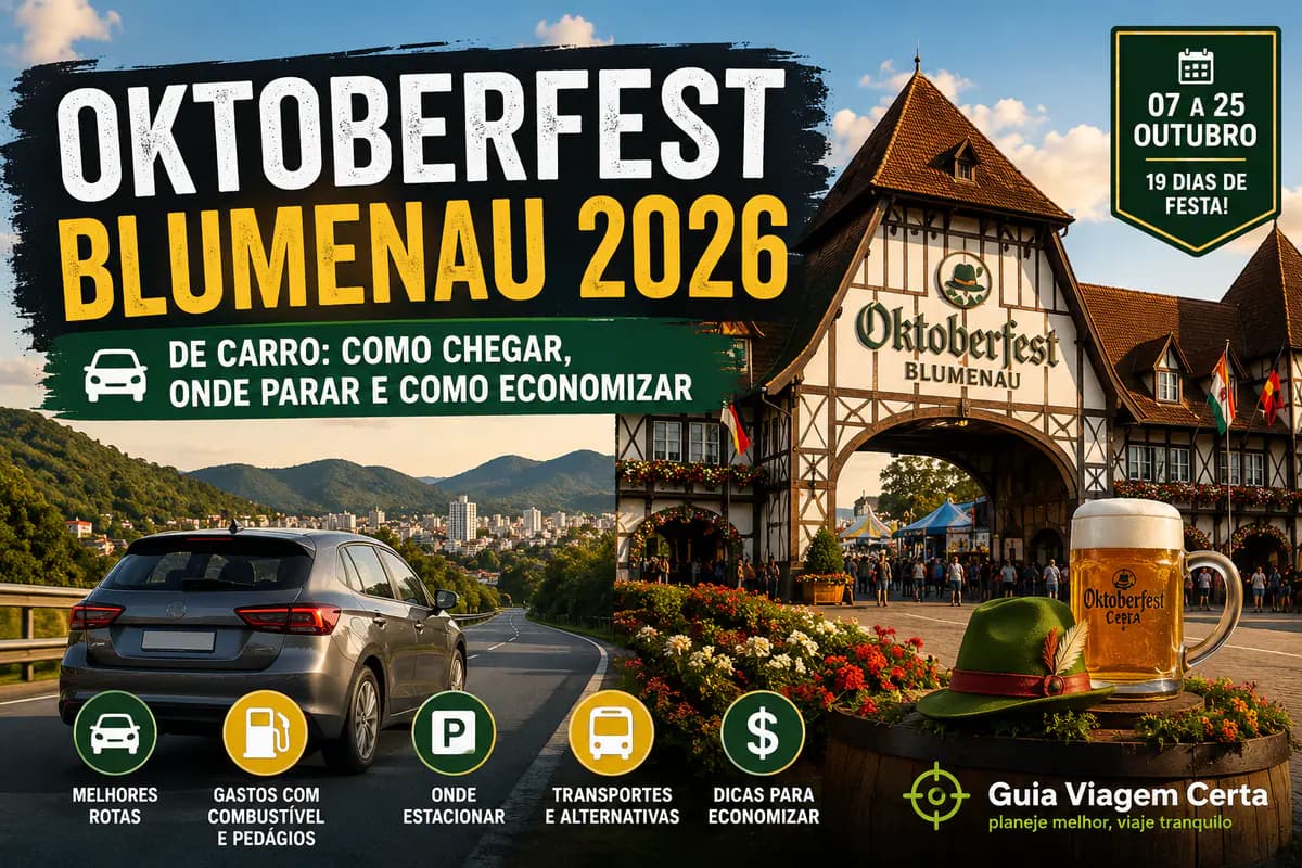 Oktoberfest Blumenau 2026 de carro: como chegar, onde parar e como economizar